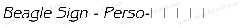 Beagle Sign - Perso字体转换